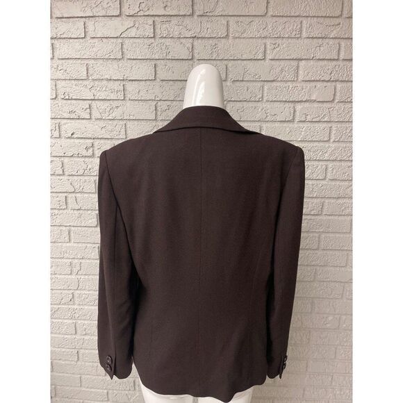 Express Tailleur Women Brown Wool Blend Double Breasted Jacket Size 7/8 - Picture 4 of 9